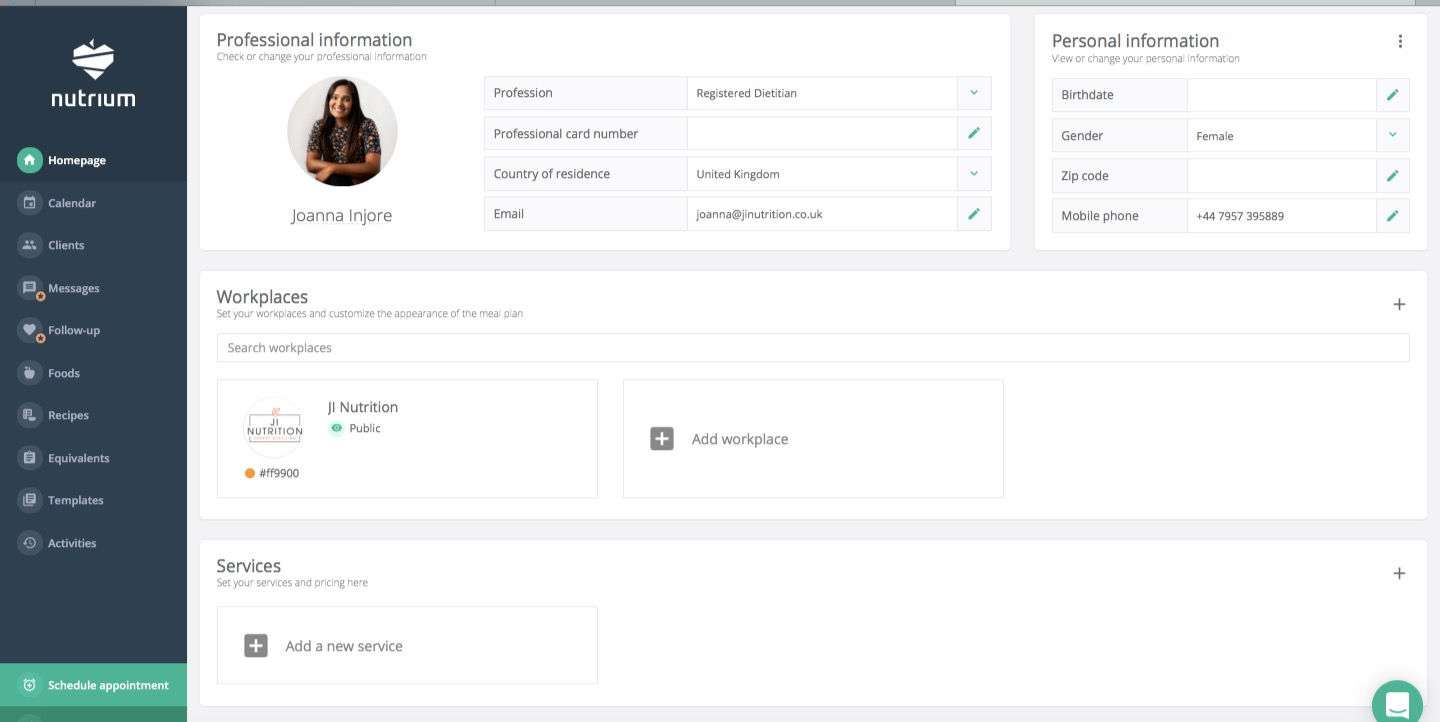 Nutrium My review of Nutrium: Software for Nutritionists and Dietitians | JI ...